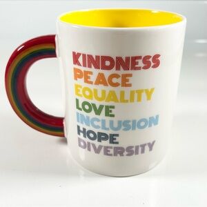 One Together Kindness Peace Equality Rainbow Mug Coffee Cup
